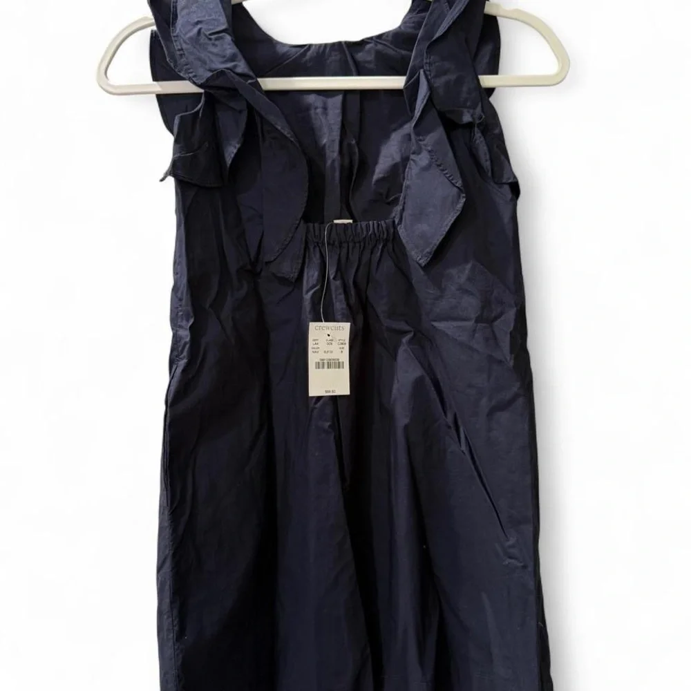Crew cuts Kids Stylish Navy Ruffle Dress